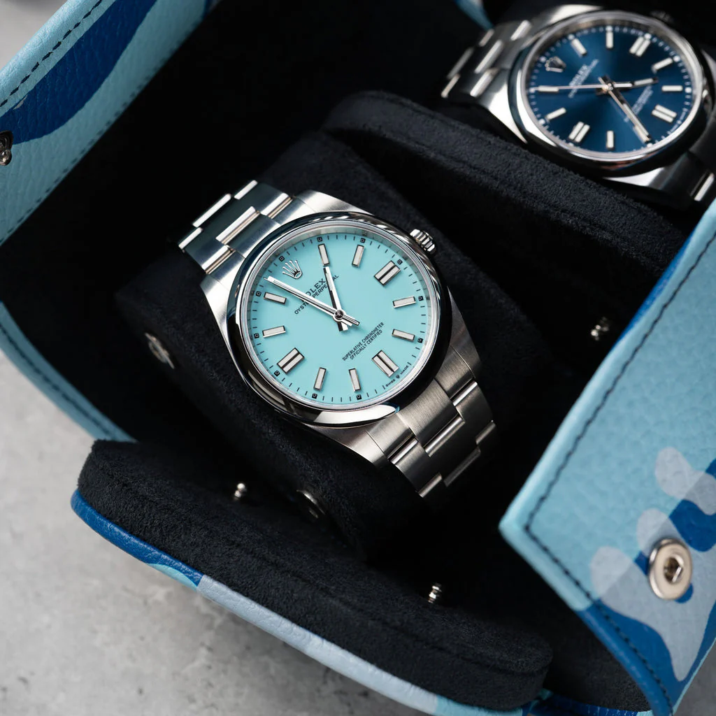 Azure Camo Watch Roll – Two Watches - Image 3