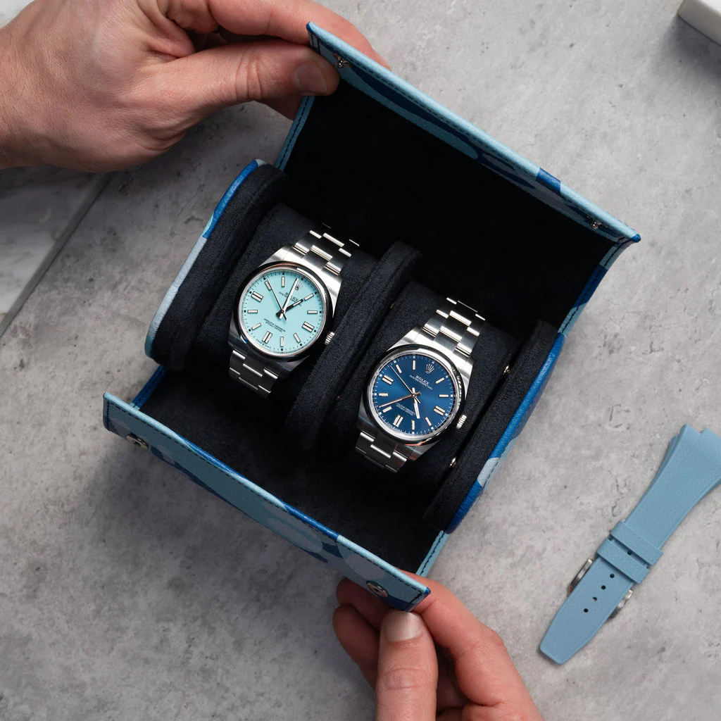 Azure Camo Watch Roll – Two Watches - Image 4