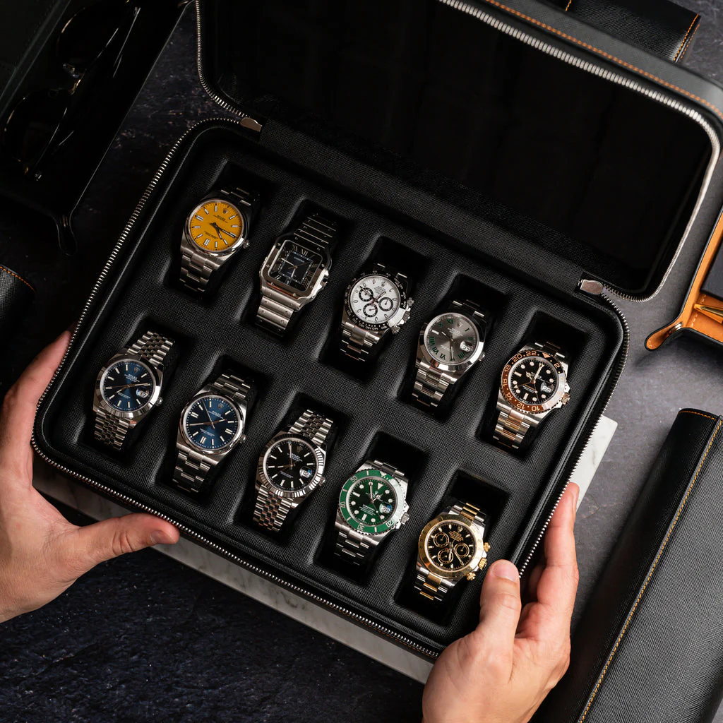 Black Saffiano Watch Box – 10 Watches - Image 3