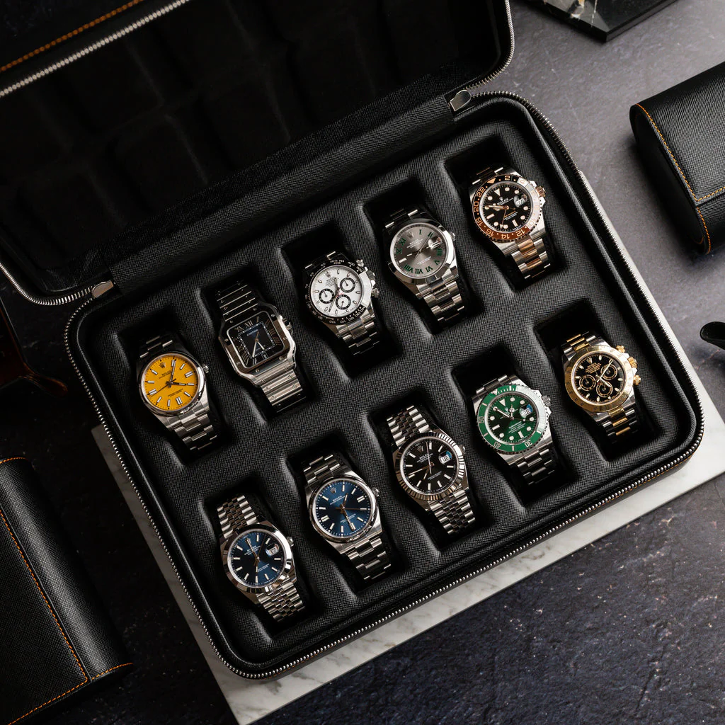 Black Saffiano Watch Box – 10 Watches - Image 7