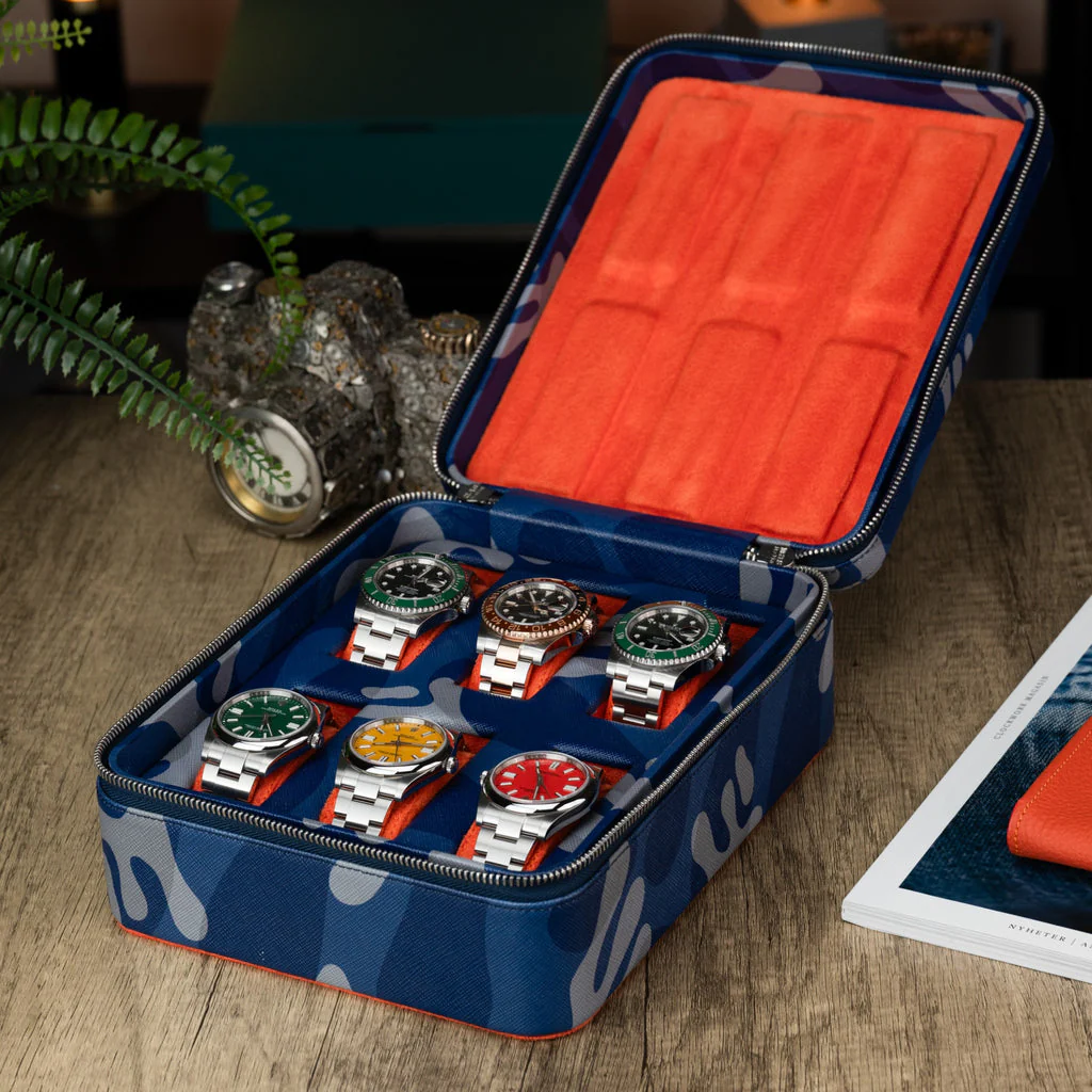 Blue Camo Watch Box – 6 Watches - Image 2