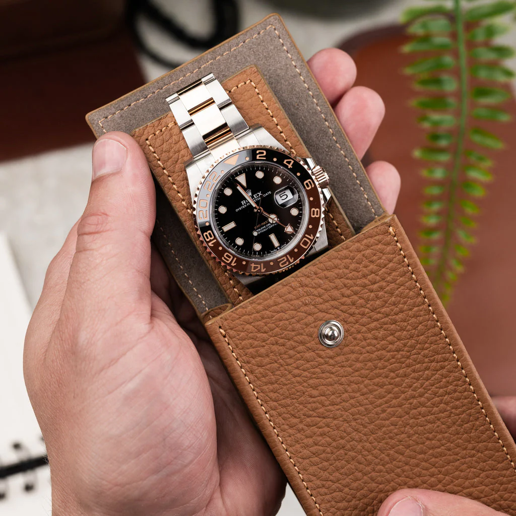 Chestnut Leather Watch Pouch - Image 3