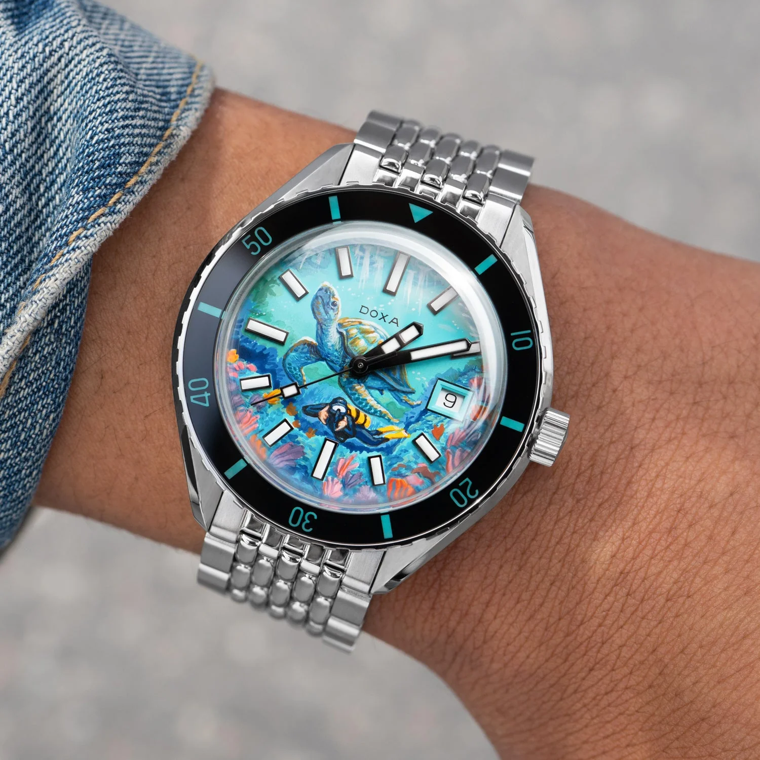 DOXA Aquamarine Reef Turtle - Image 5