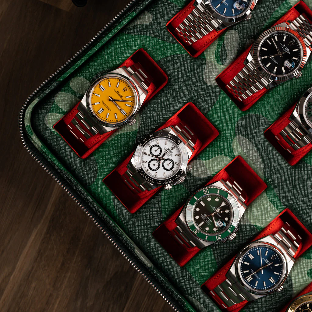 Green Camo Watch Box – 10 Watches - Image 3