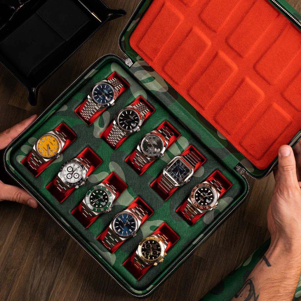 Green Camo Watch Box – 10 Watches - Image 4