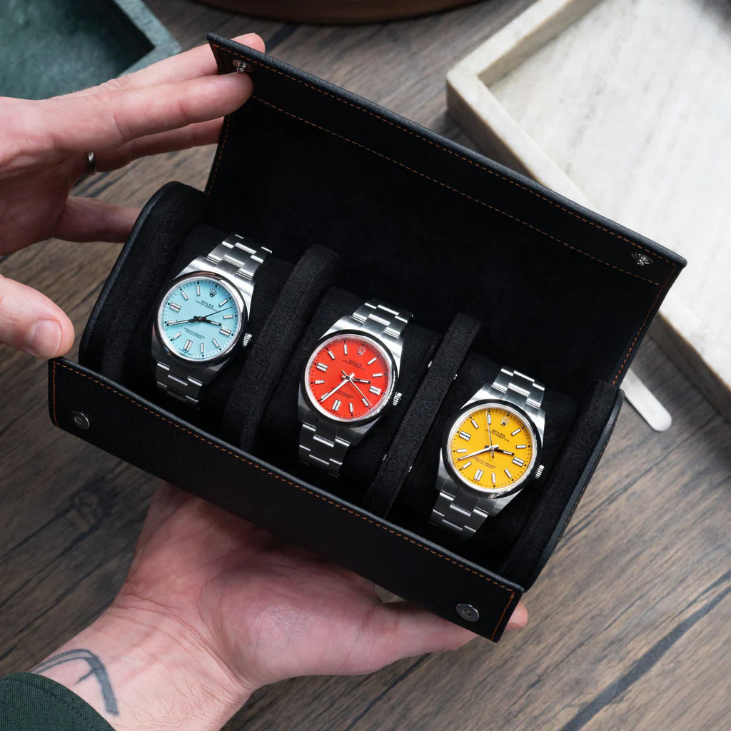 Noir Watch Roll – Three Watches - Image 4
