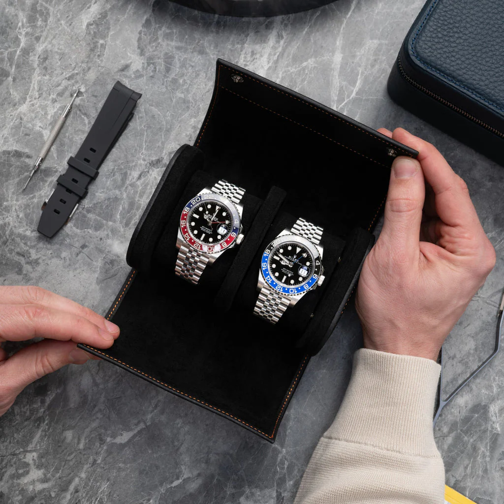 Noir Watch Roll – Two Watches - Image 4