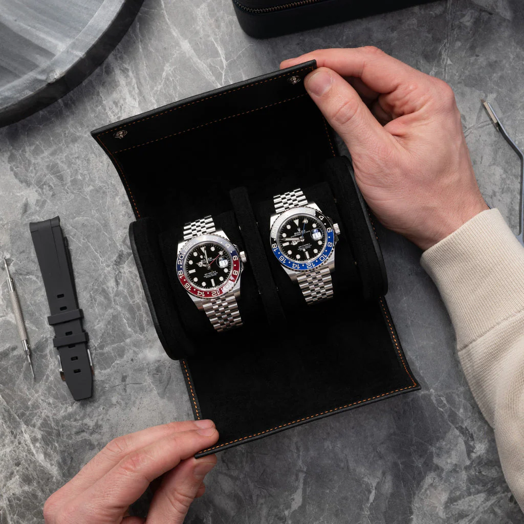 Noir Watch Roll – Two Watches - Image 6