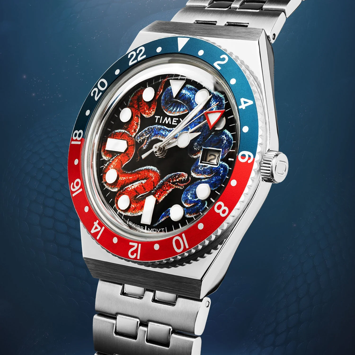 Timex Q GMT Twin Serpents - Image 3